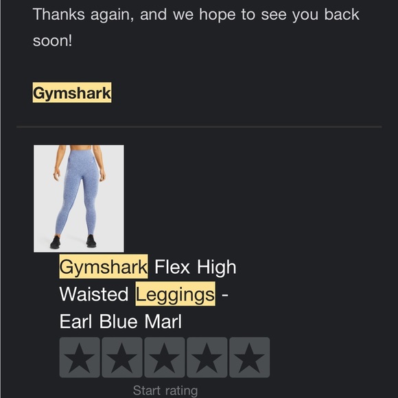 Gymshark Flex High Waisted Leggings - Earl Blue Marl - Picture 8 of 9